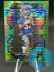 2021 Panini Prizm Neon Green Pulsar Prizm Gary Brightwell RC #400 NY Giants